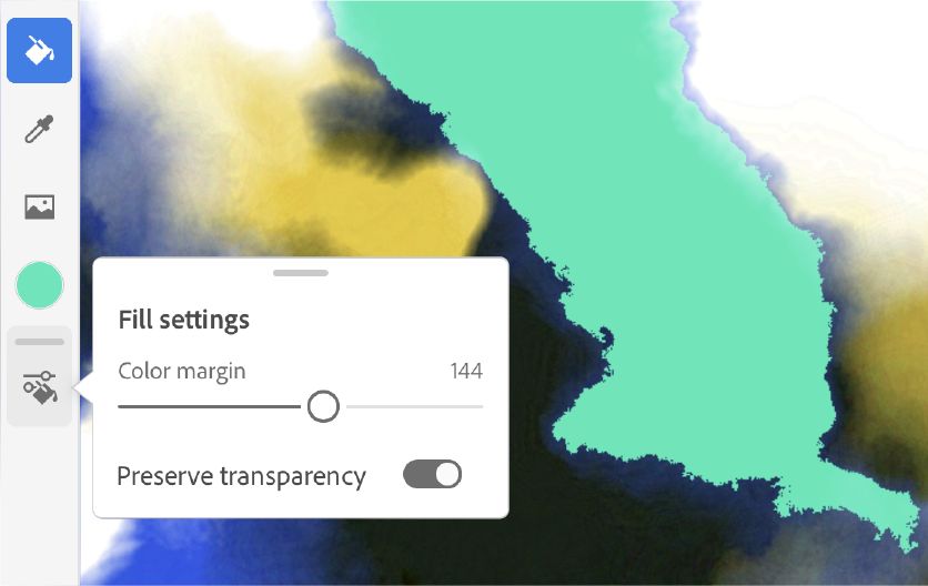 Mit dem Ausfüllen-Werkzeug neu einfärben