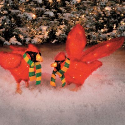Lighted Christmas Cardinals