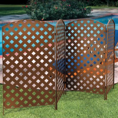 Bronzed Metal Outdoor Privacy Screen