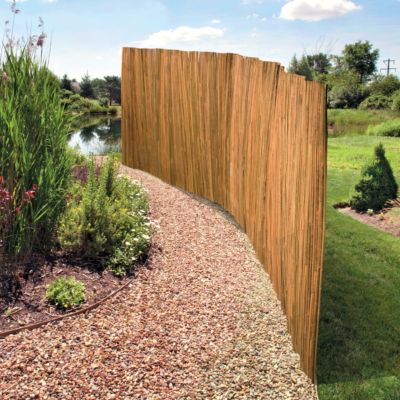 Slatted Bamboo Outdoor Privacy Screen