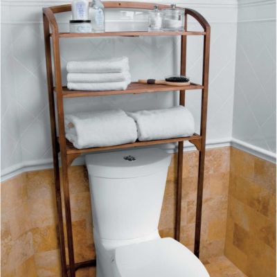 Teak Bathroom Space Saver