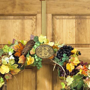 Monogrammed Halloween Wreath Hanger