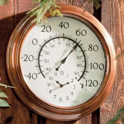  2 in 1 Outdoor Thermometer/Clock