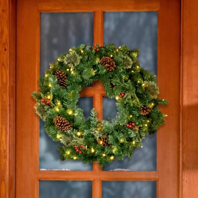 Lighted Christmas Wreath