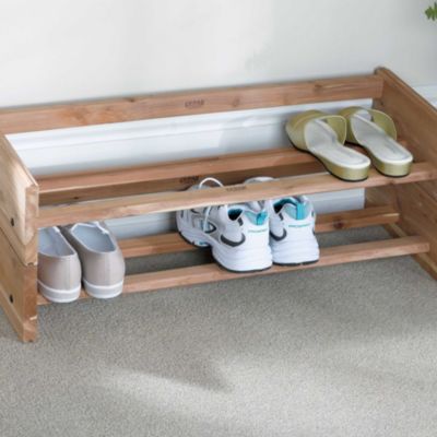  2-Level Cedar Shoe Rack