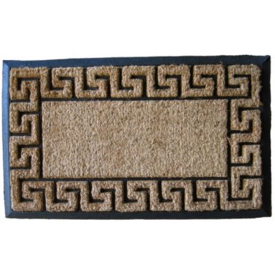 Greek Key Coir Rubber Mat