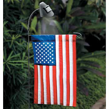 USA Garden Flag with Spotlight
