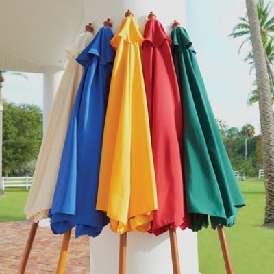 9Ft Wood Market Umbrella