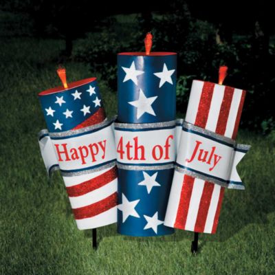 4th of July Metal Yard Decorations
