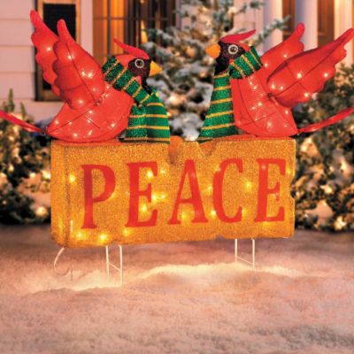 Lighted Peace Sign