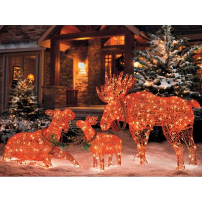 Moose Family Christmas Decoration