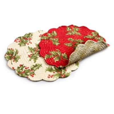 Round Quilted Christmas Placemats
