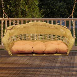 Vineyard Resin Wicker Swing