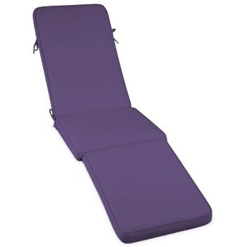 Purple Chaise Thick Outdoor Lounge Cushion