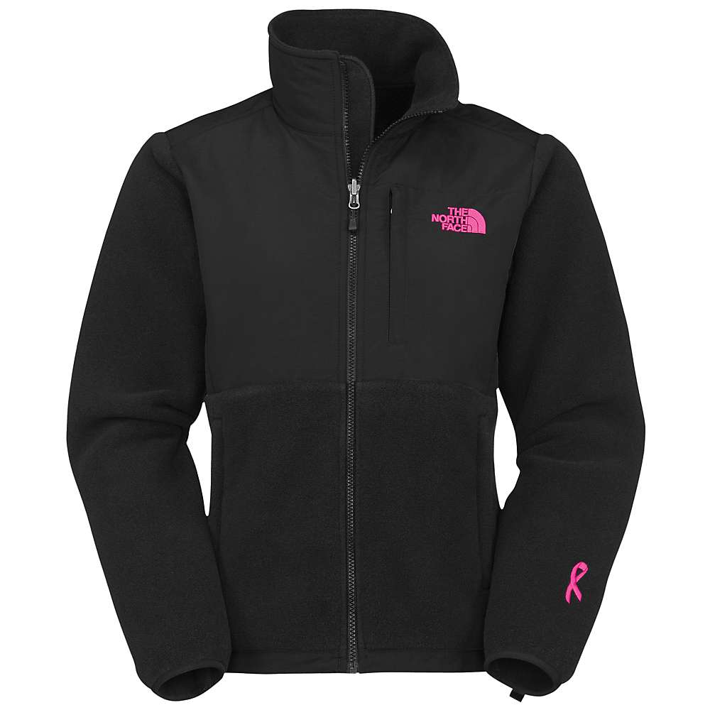 the north face denali black with pink zipper