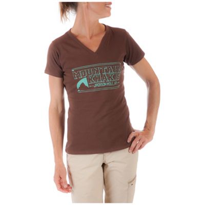 Mountain Khakis Women's Logo Sketch SS V Neck T Shirt Moosejaw
