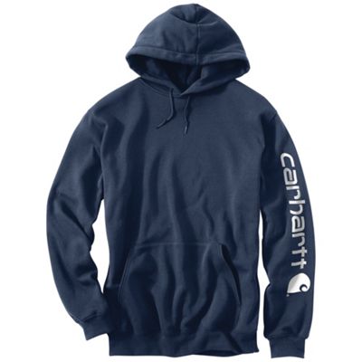 [해외] Carhartt Mens Midweight Signature Sleeve Logo Hooded Sweatshirt
