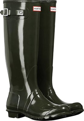 dark olive gloss hunter boots