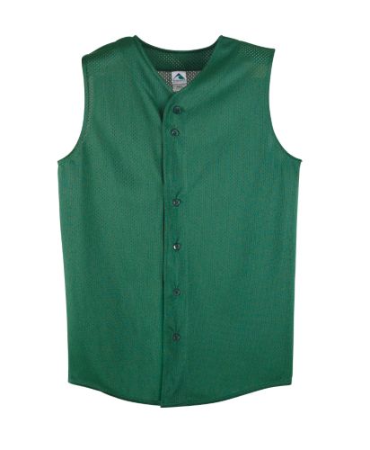 Augusta Mesh Sleeveless Button Front Baseball Vest