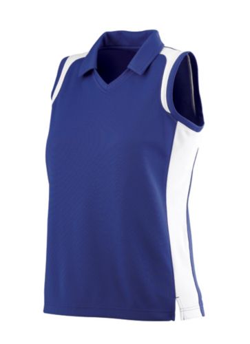 Augusta Ladies Sleeveless Wicking Textured Gameday Sport Shirt     