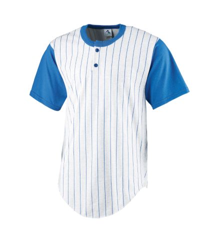 Augusta Striped Two-Button Baseball Jersey