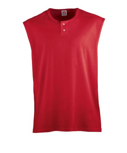 Bomark Men's Sleeveless Two-Button Jersey