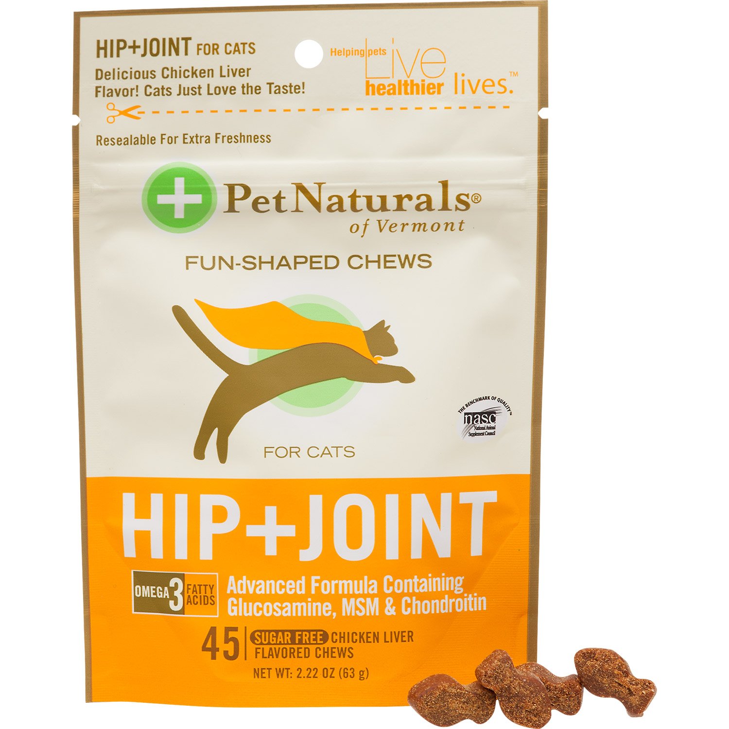 UPC 026664986542 product image for Pet Naturals Hip + Joint Cat Soft Chews (2.22 oz.; Chicken Liver) | upcitemdb.com