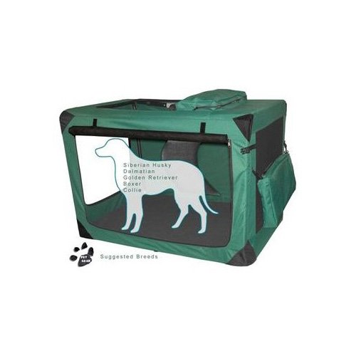 Pet Gear Deluxe Generation II Soft Crate in Moss Green Petco