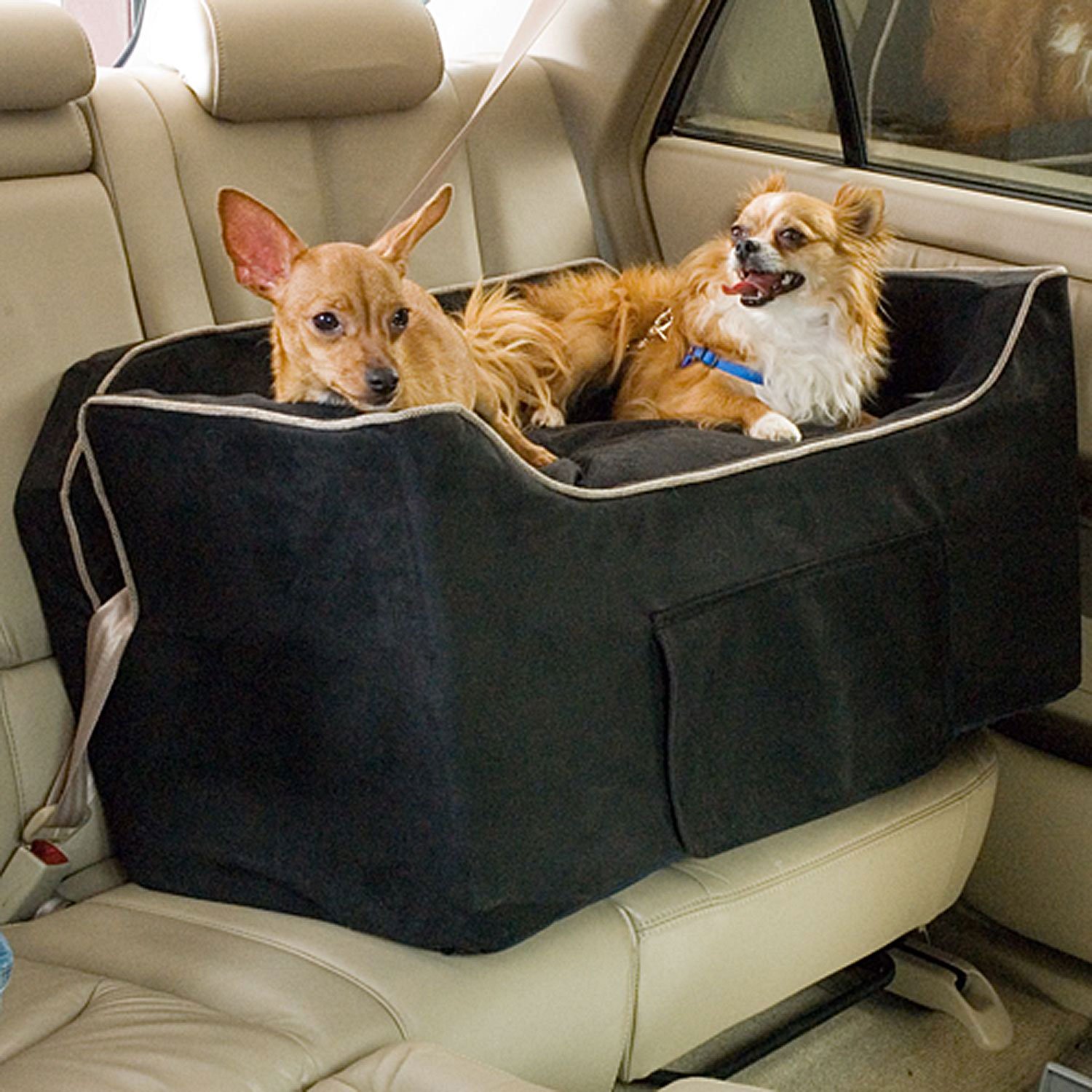 Snoozer Black Luxury Lookout Ii Double Dog Car Seat Petco