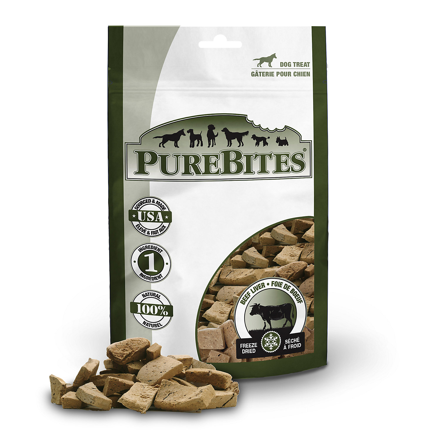 PureBites Natural Freeze Dried Beef Liver Dog Treats, 4.2 oz