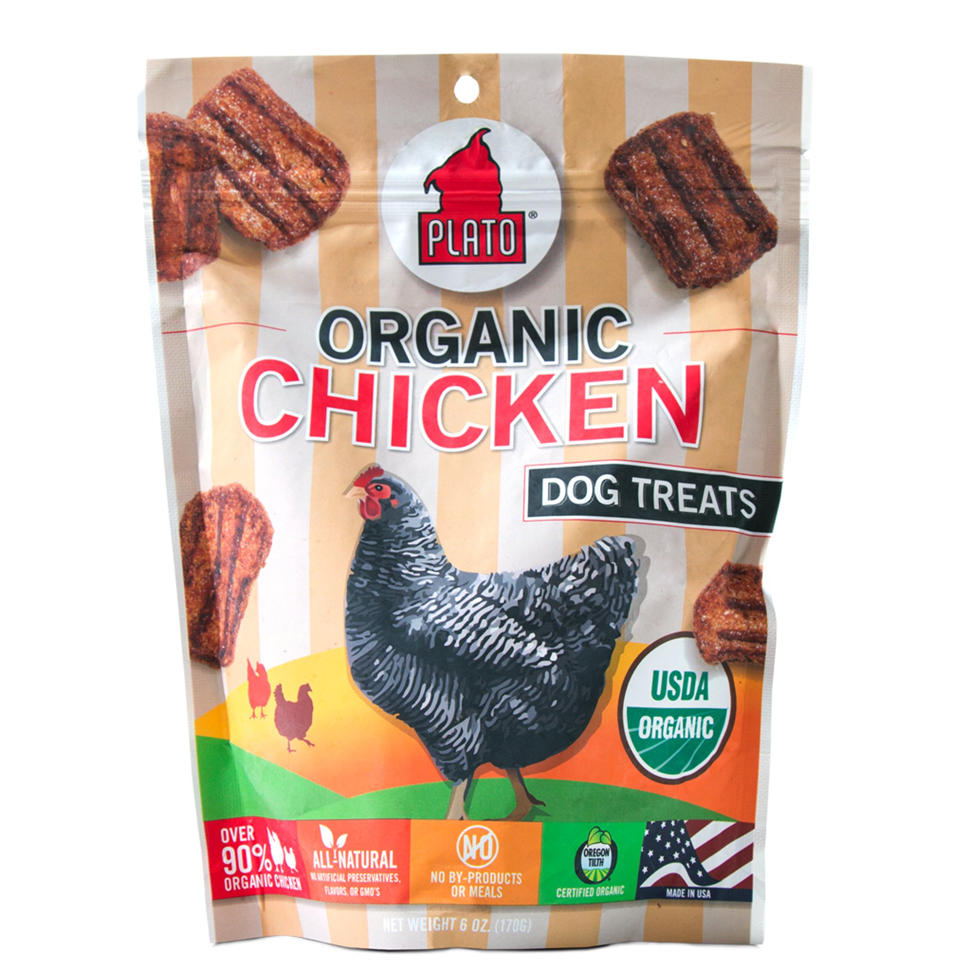 Plato Organic Chicken Strips Dog Treats, 6 oz. Petco