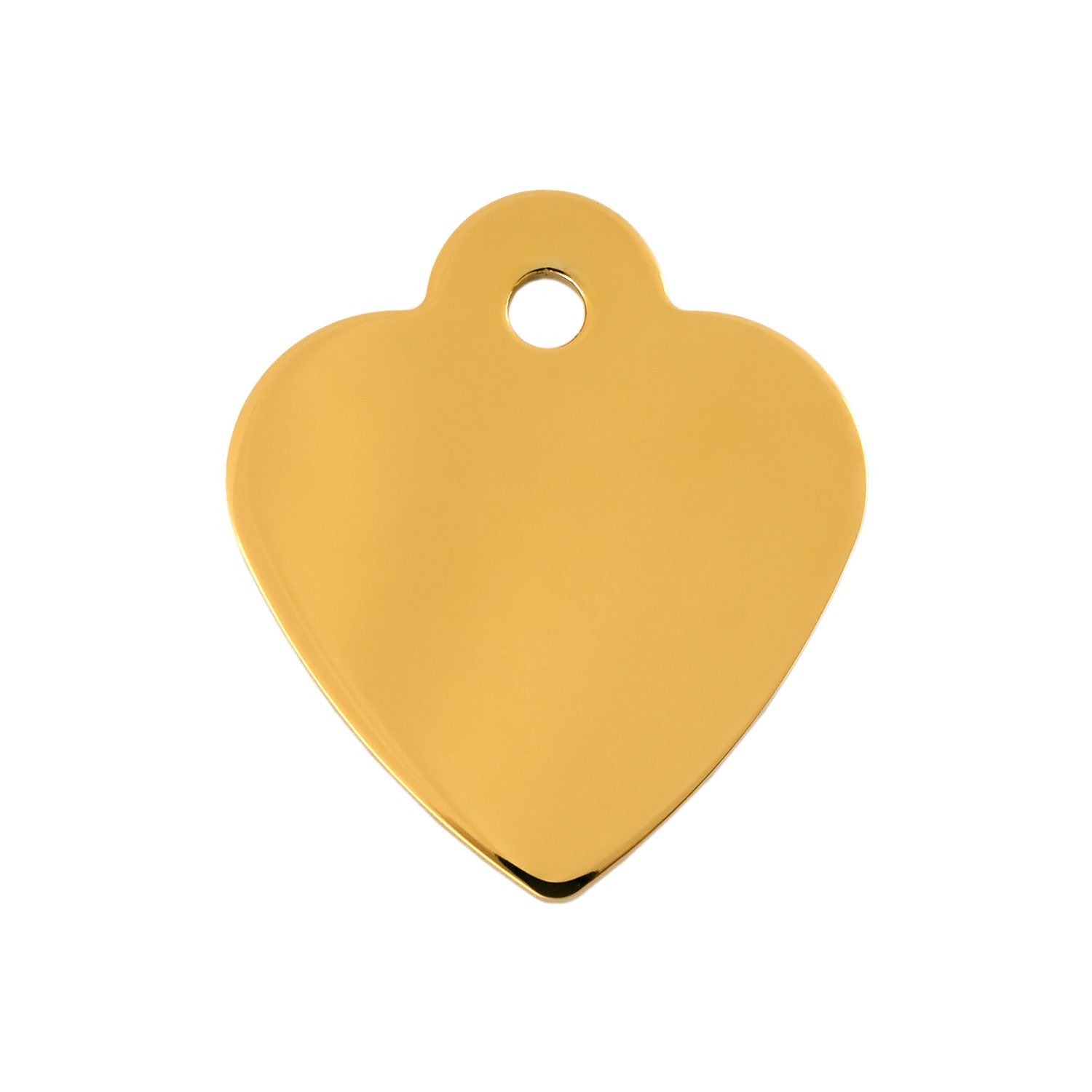 QuickTag Gold Heart Personalized Engraved Pet ID Tag, Small Petco