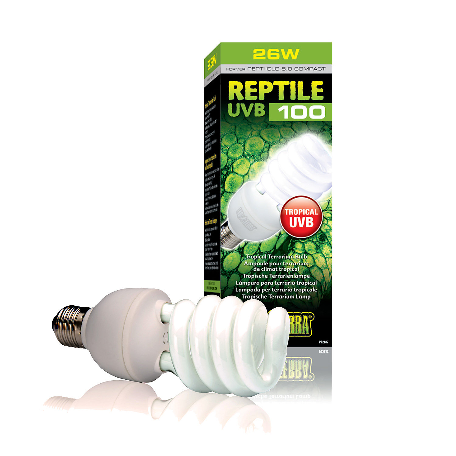 Exo-Terra Reptile UVB100 Bulb, 26 Watts