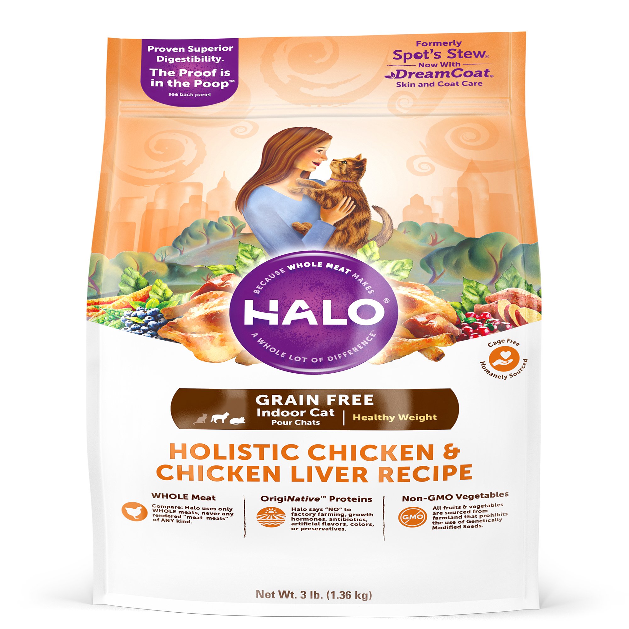 Halo Spot's Stew Grain Free Hearty Chicken Cat Food Petco