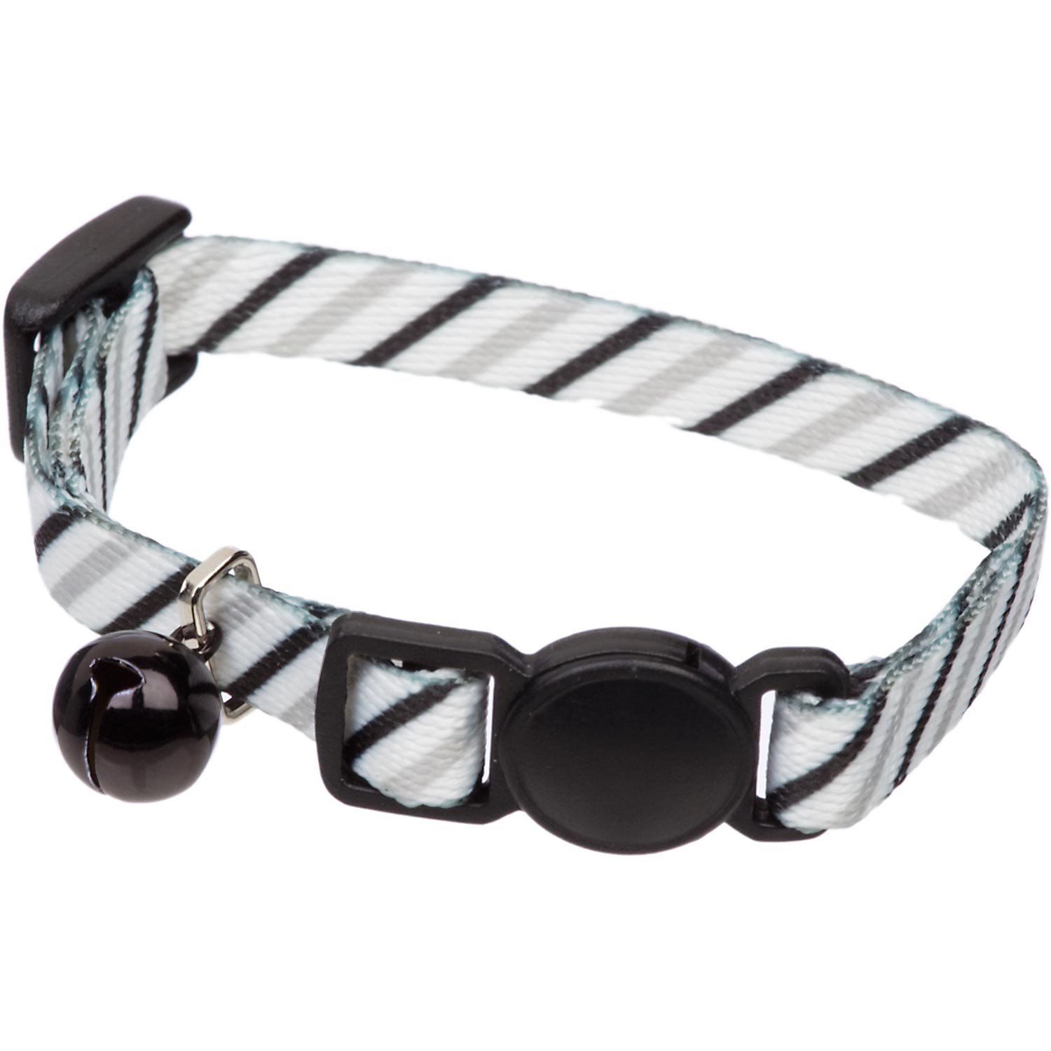 UPC 800443146736 product image for Petco Nylon Adjustable Fun Striped Kitten Collar in Black and White, For Necks u | upcitemdb.com