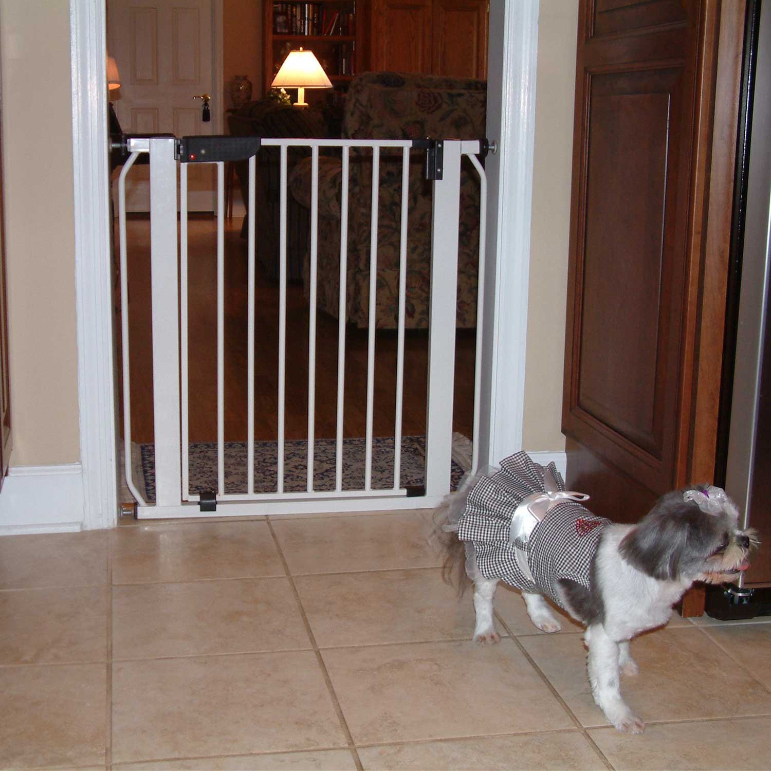 UPC 635035005043 product image for Cardinal Gates White Auto-Lock Pressure Pet Gate (Adjustable From 29