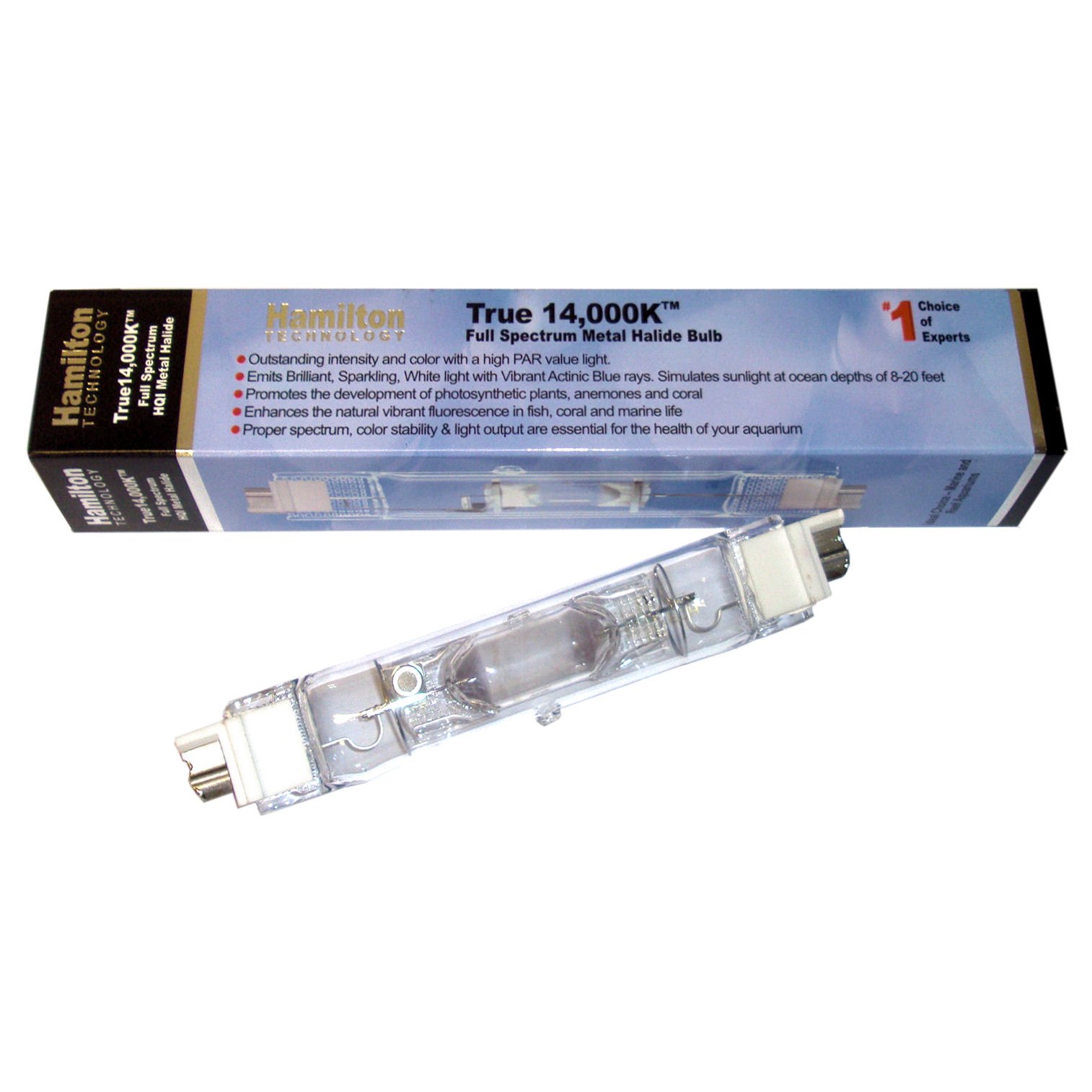 Hamilton Technology Metal Halide HQI 250W 14,000K Double Ended Aquarium Light Bulb, 250 Watts