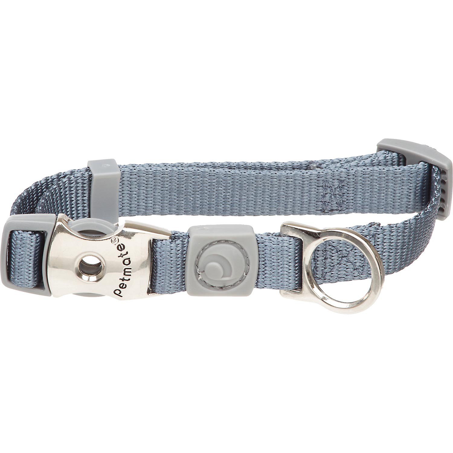 Aspen Pet by Petmate Deluxe Signature Nylon Pewter Dog Collar Petco
