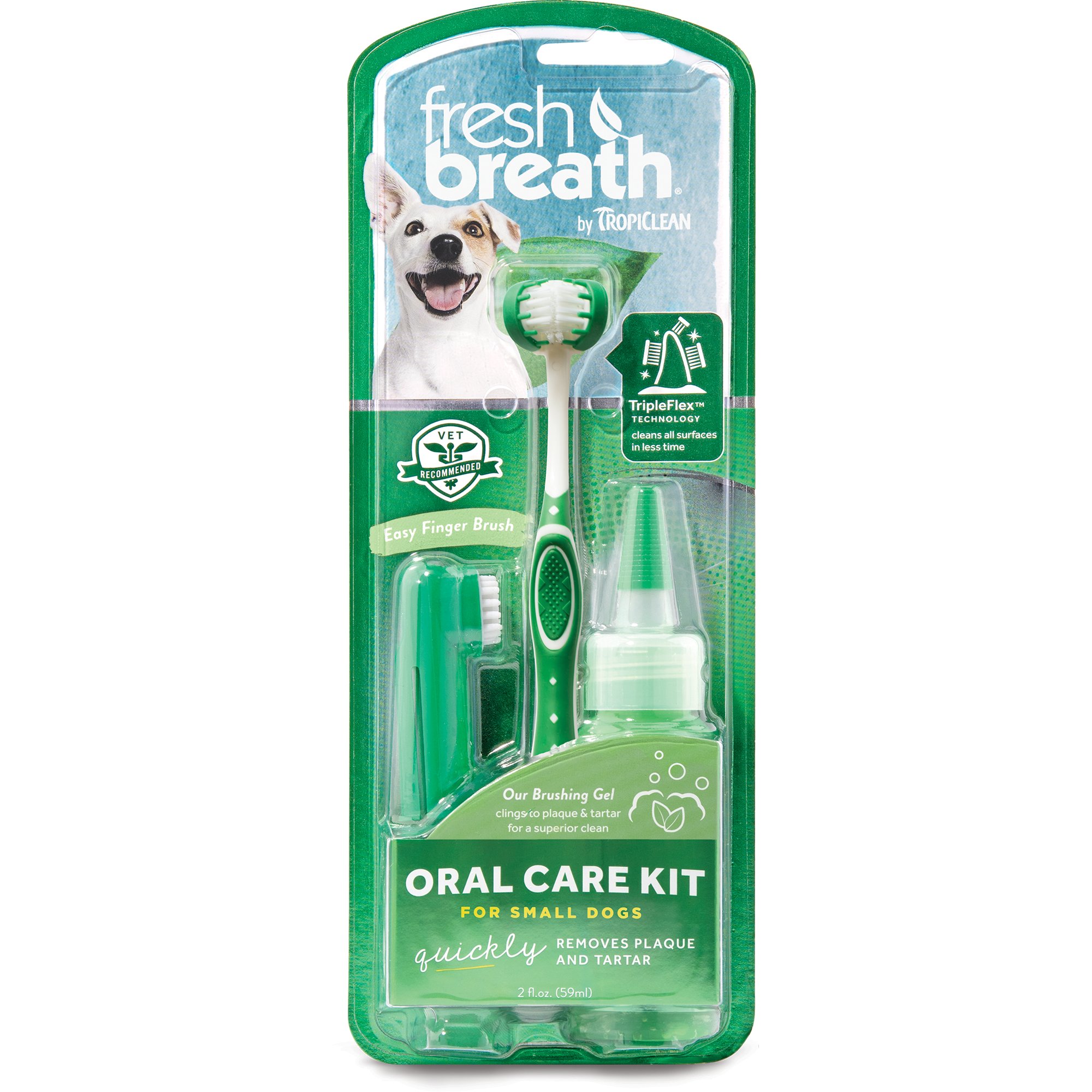 TropiClean Fresh Breath Oral Care Kit for Dogs Petco