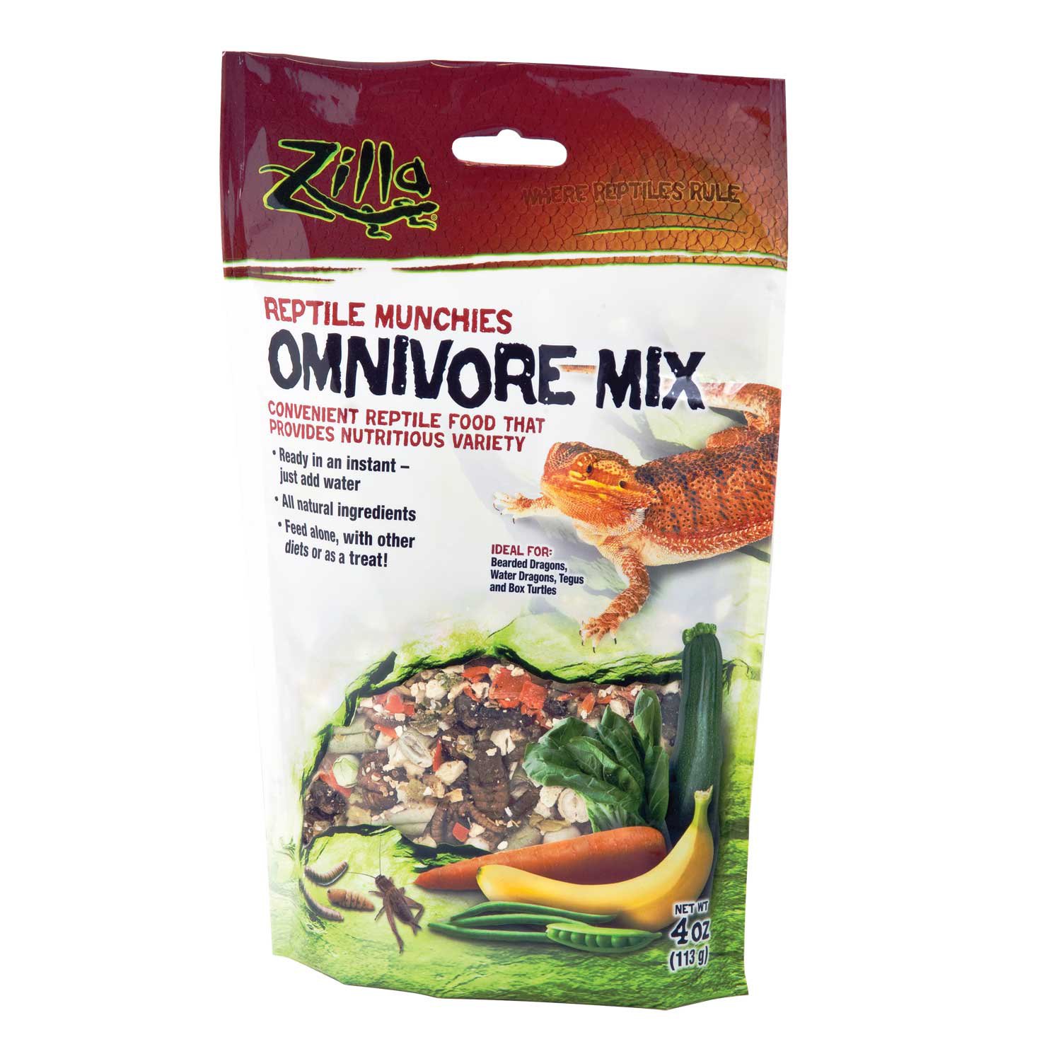 Zilla Omnivore Reptile Munchies Reptile Food, 4 oz. | Petco Store