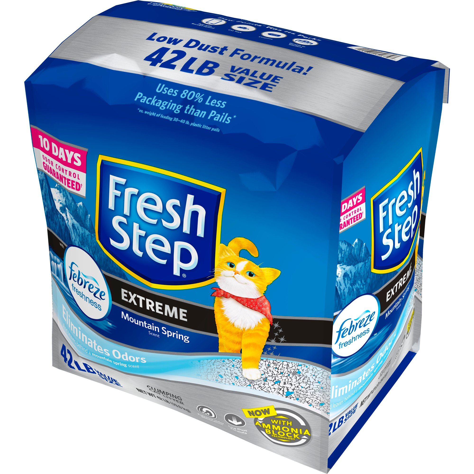 Fresh Step with Febreze Premium Scoopable Clumping Cat Litter Multiple Cat