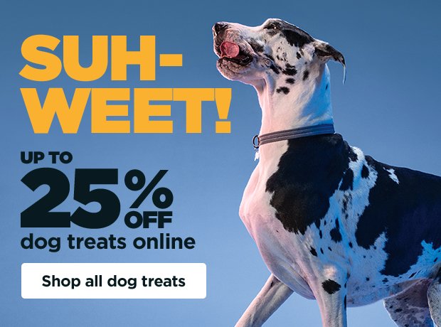 Suhweet! Up to 25% off dog treats online. Shop all dog treats.