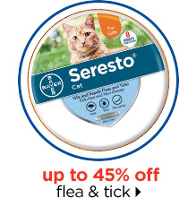 Up to 45% off flea & tick.