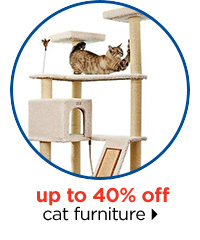 Up to 40% off cat furniture.