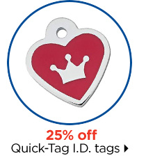 Up to 25% off Quick-Tag I.D. tags.