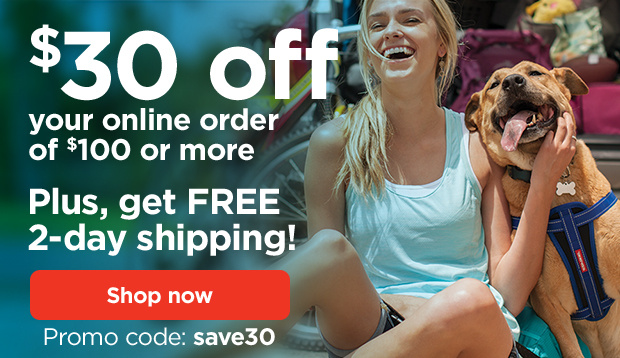 $30 off your online order of $100 or more. Plus, get FREE 2-day shipping! Promo code: save30. Shop now.