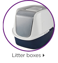 Litter boxes.