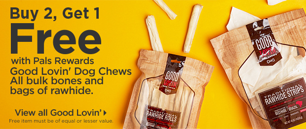 Buy 2, Get 1 Free with Pals Rewards. View all Good Lovin'. Free item must be of equal or lesser value.