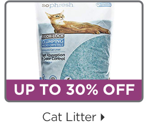 Up to 30% off. Cat litter.