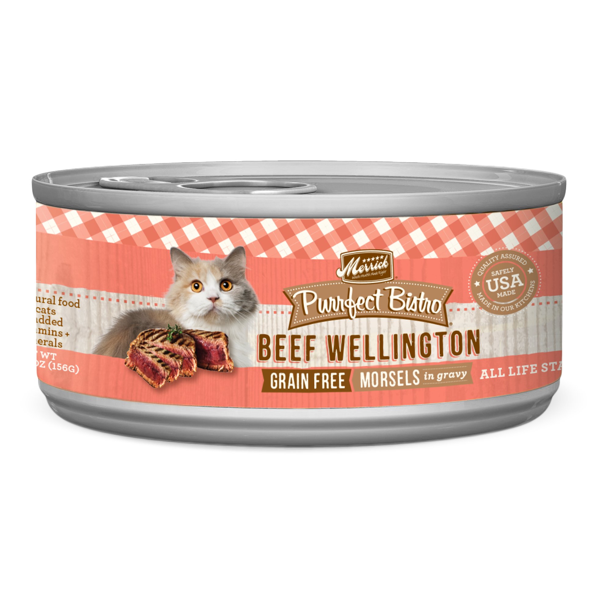 Merrick Purrfect Bistro Grain Free Beef Wellington Canned Cat Food Petco